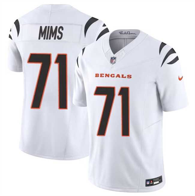 Men & Women & Youth Cincinnati Bengals #71 Amarius Mims White 2024 Draft F.U.S.E Vapor Untouchable Limited Stitched Jersey->cincinnati bengals->NFL Jersey